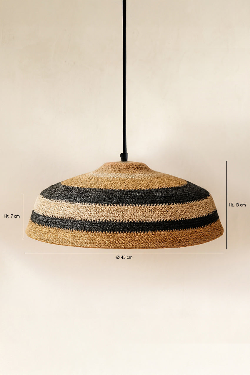 Dimensions Trinidad - Suspension en jonc de mer naturel et ocre