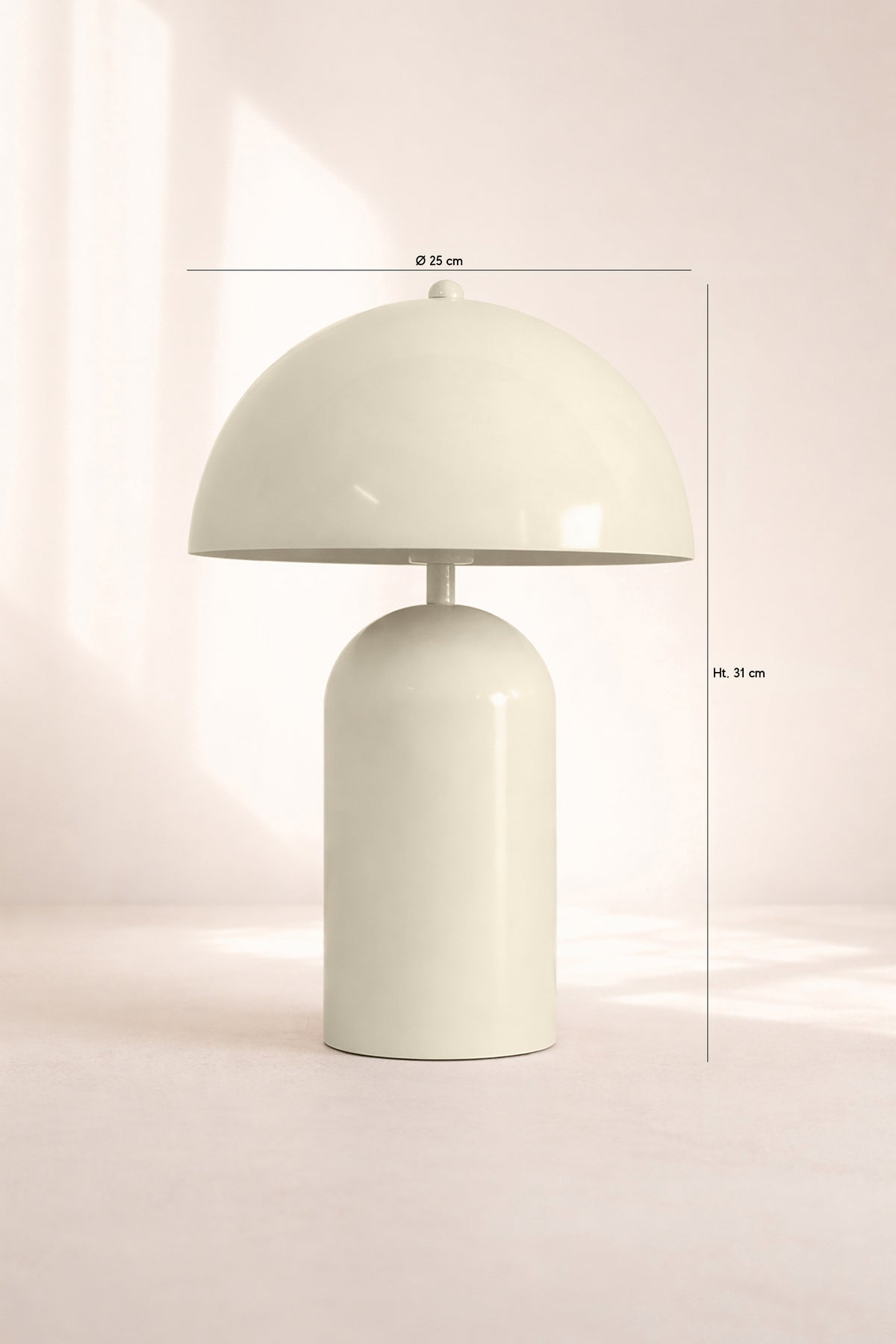 Dimensions Chloe - Lampe à poser en métal écru