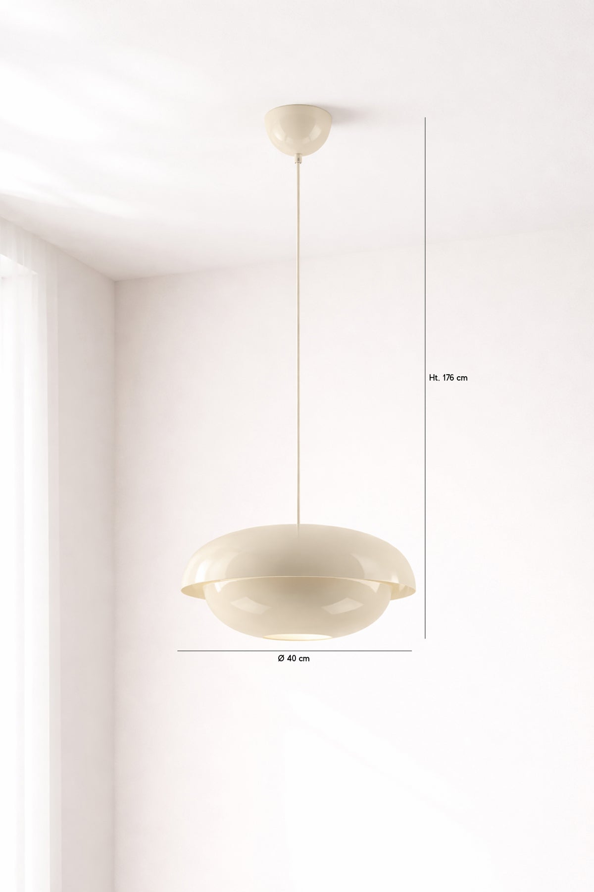 Dimensions Chloe - Suspension en métal écru