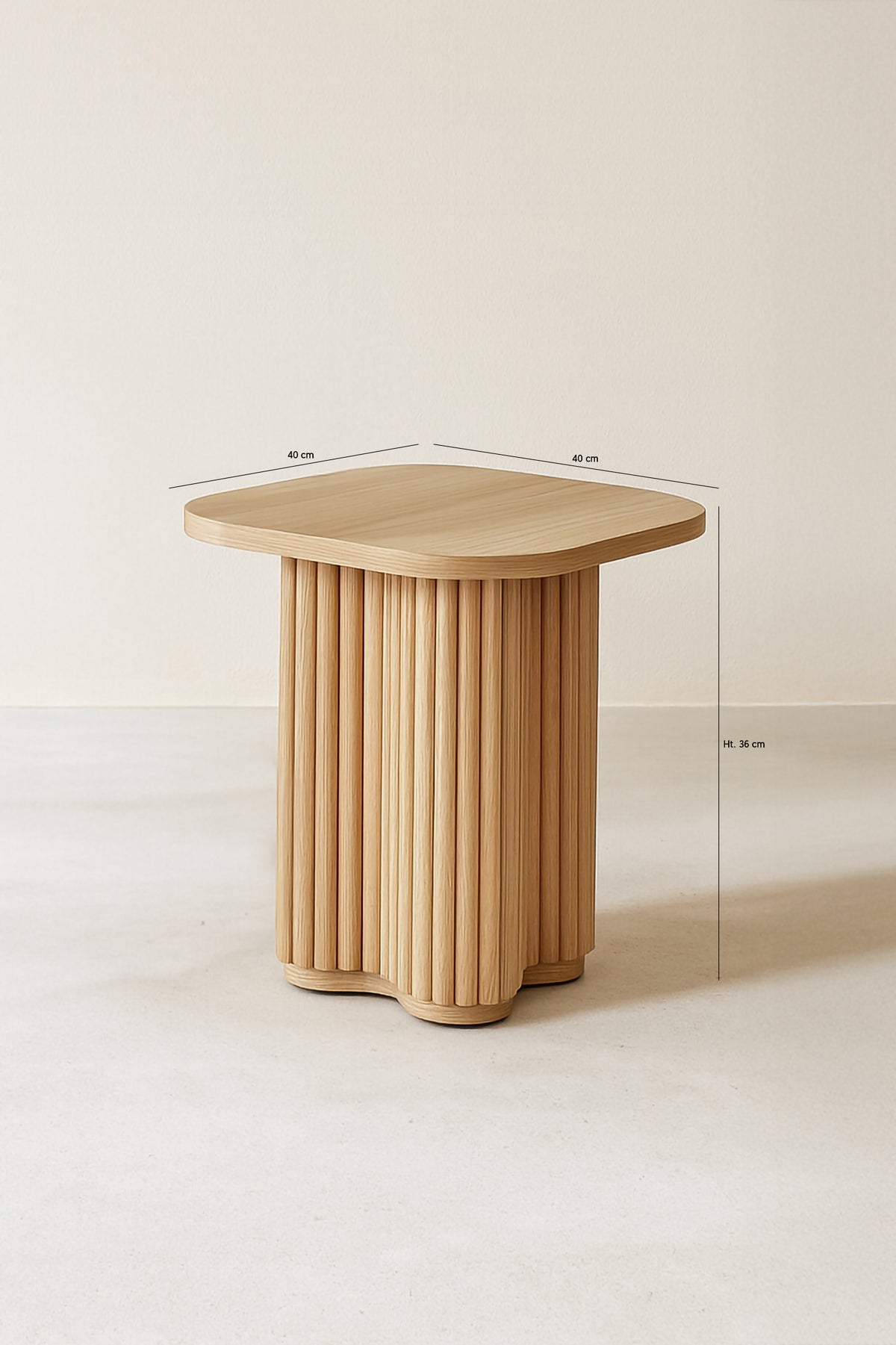 Dimensions Alba - Meuble d’appoint effet bois naturel