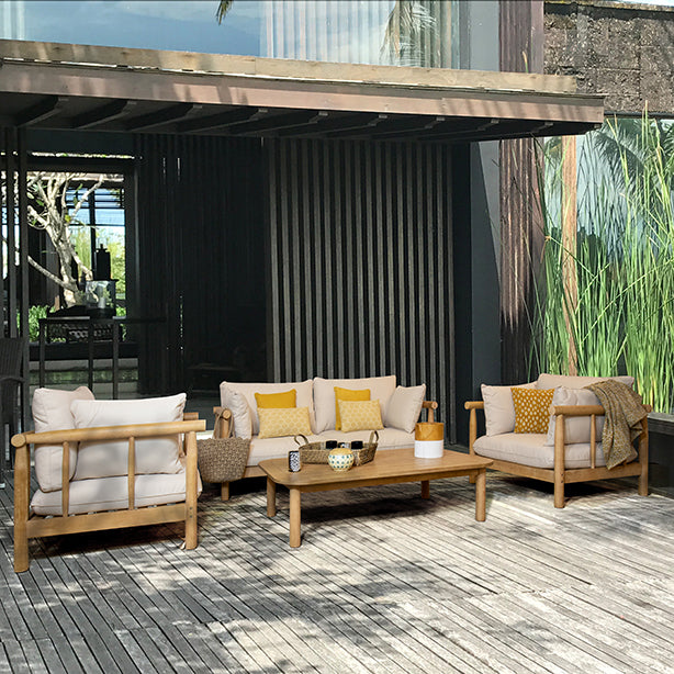 Salon de jardin Nosara en bois d'eucalyptus