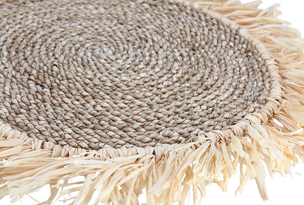 Dimensions Oaxa - Lot de 4 sets de table en raphia naturel D38 cm