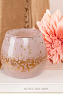 Coppra - Pot en verre soufflé rose poudré