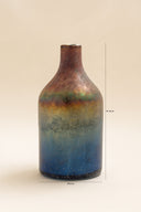 Sunset - Vase en verre aux nuances bleutées et roses