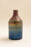 Sunset - Vase en verre aux nuances bleutées et roses