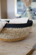 Dune - Panier rond en jonc de mer naturel