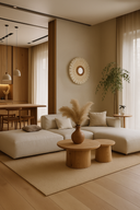 Matahari - Applique en tissu blanc plissé avec miroir D40 cm