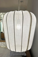 Alba - Suspension en coton blanc et métal H33 cm