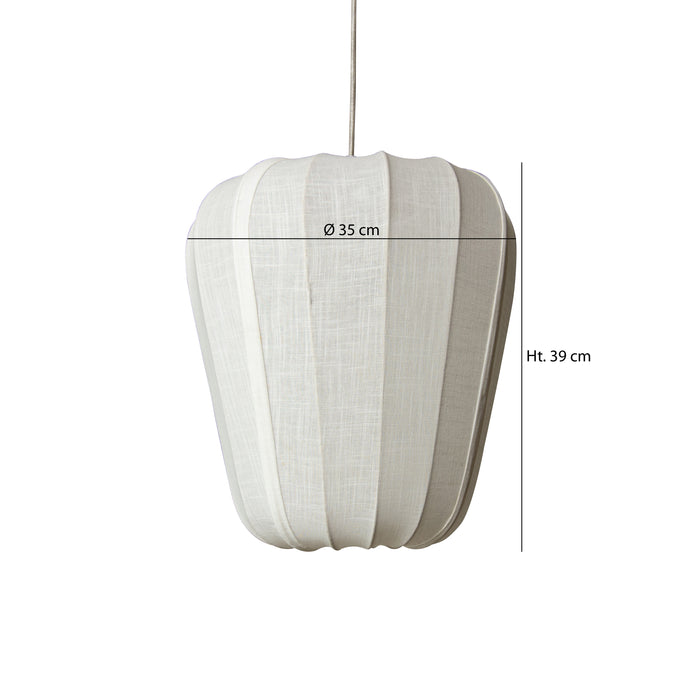 Suspension Alba en coton blanc et métal D35 cm