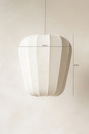 Alba - Suspension en coton blanc et métal H39 cm