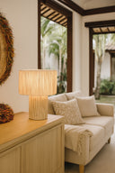 El Nido - Lampe à poser en raphia naturel