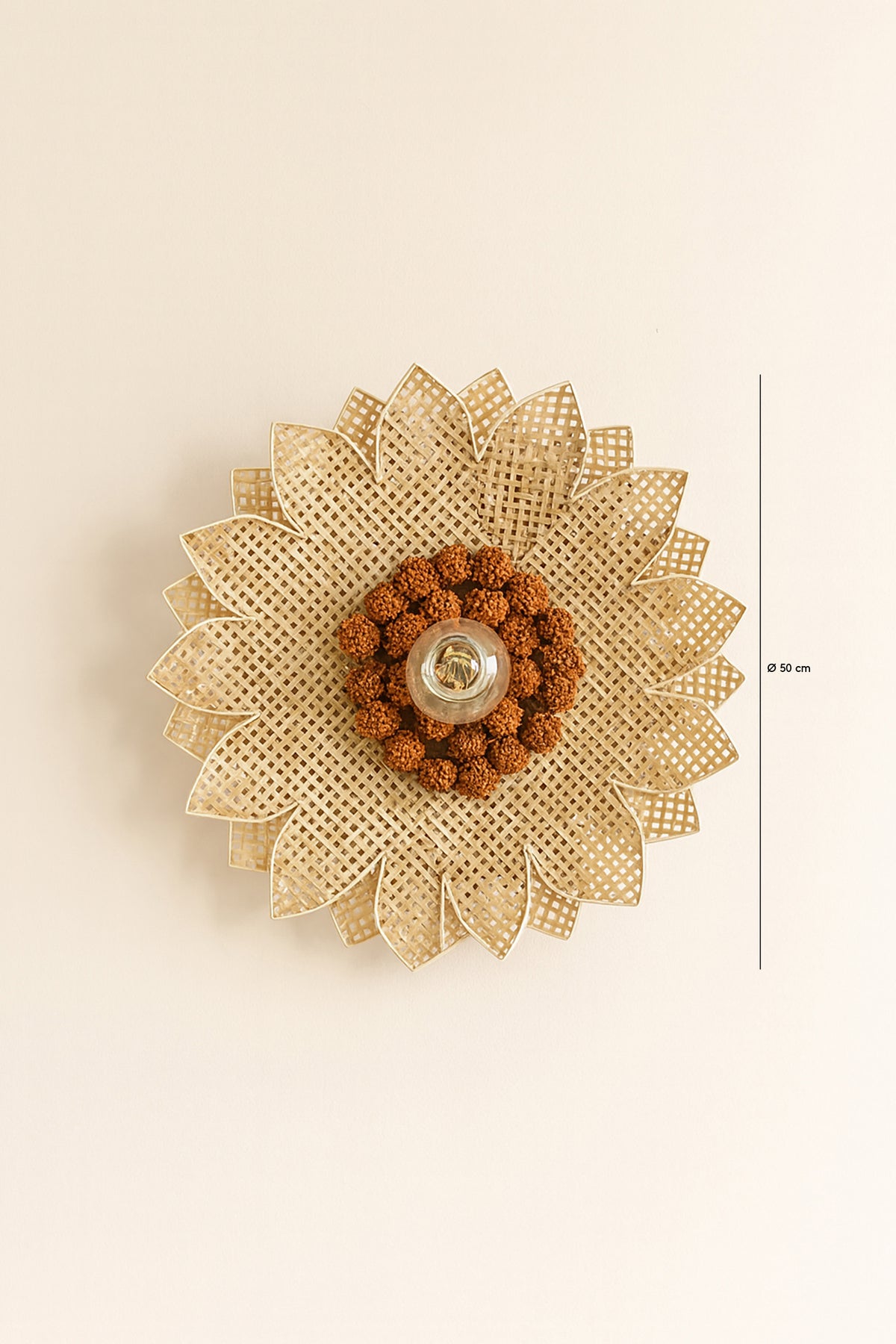 Dimensions Daisy - Applique en bambou naturel