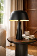 Kalysta - Lampe à poser en métal noir mat