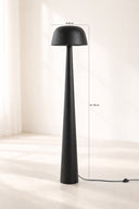 Kalysta - Lampadaire en métal noir mat