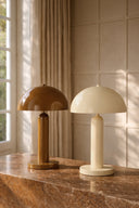Kyra - Lampe à poser en métal crème