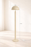 Kyra - Lampadaire en métal crème
