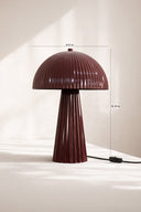 Thalia - Lampe à poser en métal lie de vin