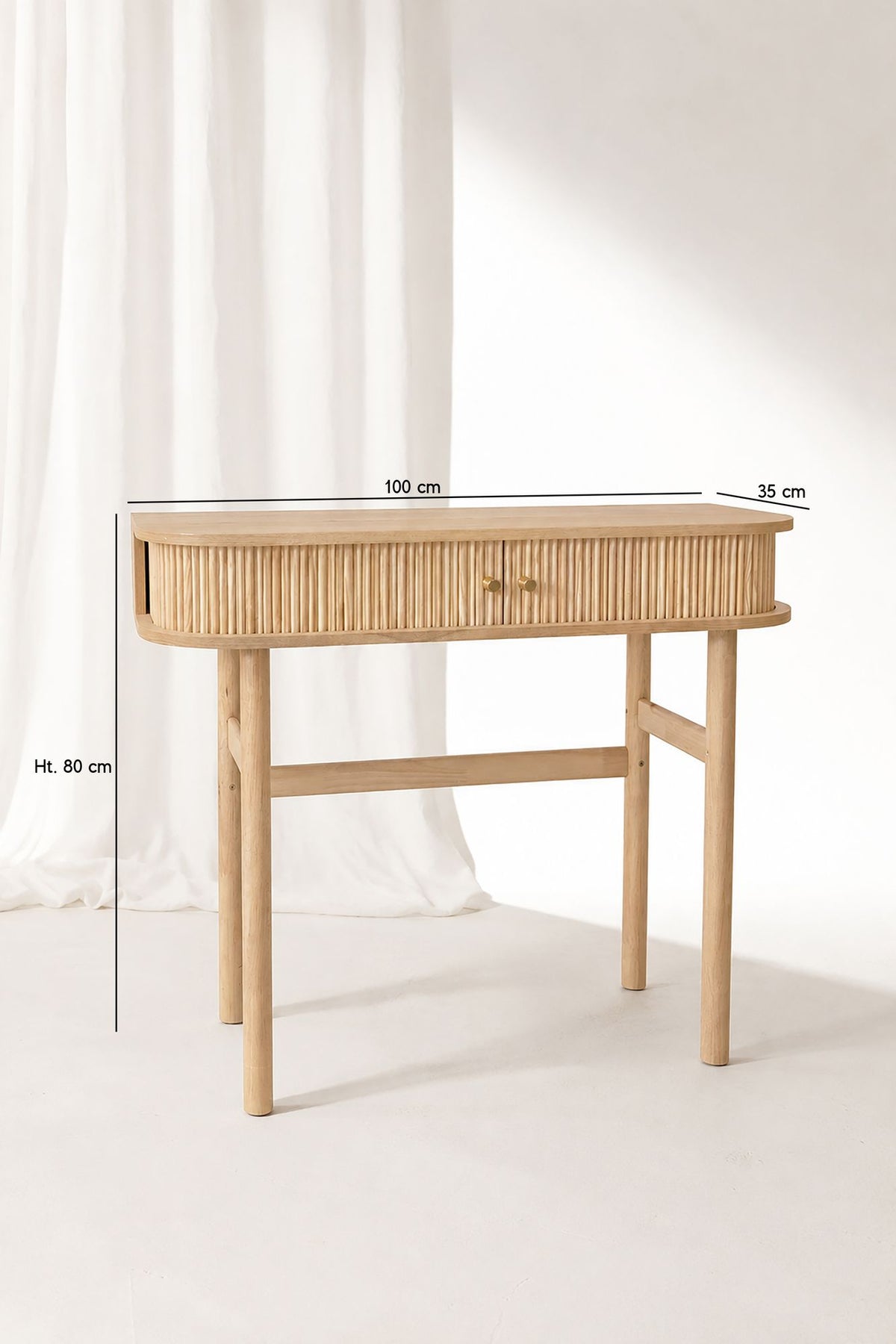 Dimensions Hector - Console en bois
