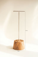 Igapo - Porte parapluie en teck et acier inoxydable