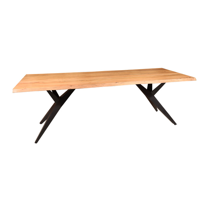 Table Hamer en bois d'acacia avec pieds en métal noir