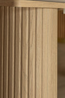 Nocera - Table ovale extensible effet bois naturel