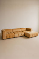 Twiggy - Petit canapé modulable en velours panné safran