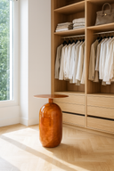 Bodo - Meuble d'appoint en métal émaillé marron