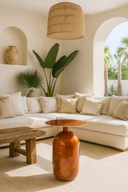 Bodo - Meuble d'appoint en métal émaillé marron