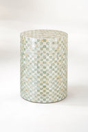 Zina - Meuble d'appoint en coquille de Capiz vert