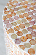 SOLNA - meuble d'appoint en coquille de capiz rose