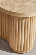 Alba - Table basse carré effet bois naturel