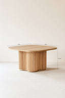 Alba - Table basse carré effet bois naturel