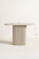 Inaya - Console en MDF effet travertin naturel