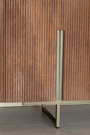 Selma - Bahut effet bois de noyer avec pieds métal doré