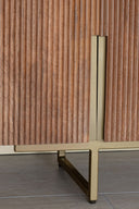 Selma - Meuble TV 4 portes effet bois couleur noyer