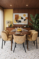 Callao - Table à manger rectangulaire 200x90cm en bois effet noyer