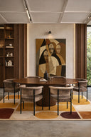 Sierra - Ensemble table extensible et 6 fauteuils café colette