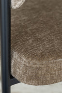 Ensemble table à manger ovale extensible 180-220x120cm en bois effet noyer Sierra et 6 fauteuils café colette