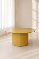 ELOA - Table basse ronde en verre ocre