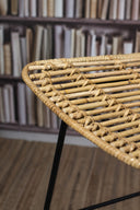 KAIKURA - Lot de 2 chaises de bar en rotin naturel
