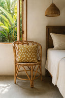 Katavi - Fauteuil en rotin tressé naturel avec coussin