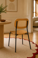 Nosara - Lot de 2 chaises en rotin, bois et métal