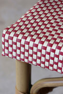 Amalfi - Lot de 2 fauteuils de table rouge en aluminium effet rotin naturel