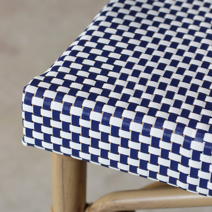 Lot de 2 fauteuils de table extérieurs en textilène bleu Amalfi