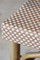 Amalfi - Lot de 2 fauteuils de table beige en aluminium effet rotin naturel