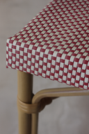 Amalfi - Lot de 2 fauteuils de bar en textilène rouge