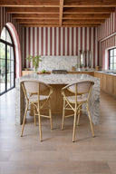 Amalfi - Lot de 2 fauteuils de bar en textilène beige 41x57xH112cm