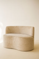 Côme  - Mini canapé 2 places en velours côtelé beige