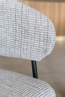 Eros - Lot de 2 fauteuils de table en tissu beige