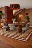 Gina - Lot de 2 chaises en tissu tweed moka
